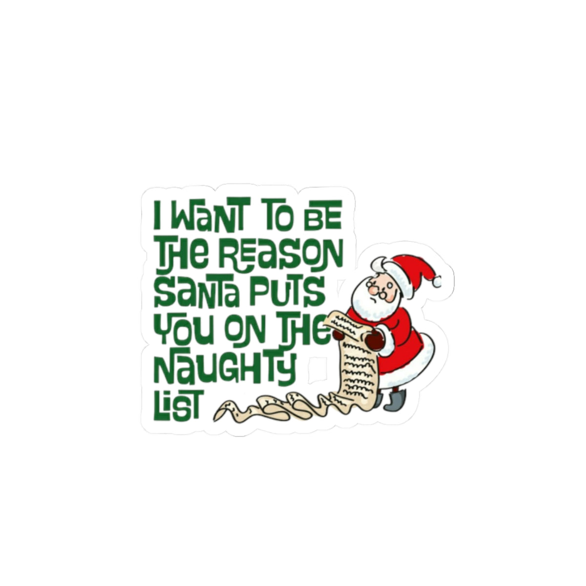 Naughty List Sticker