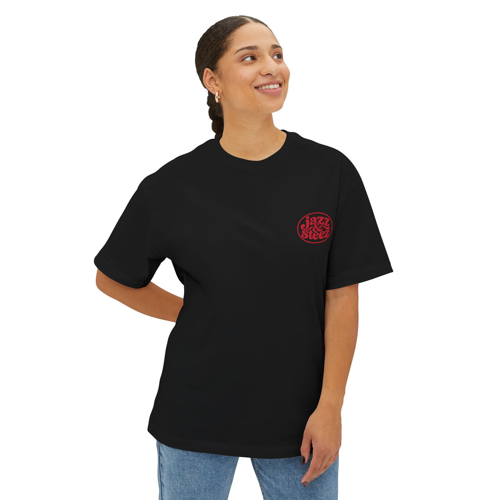 Red Logo Oversized Boxy Tee