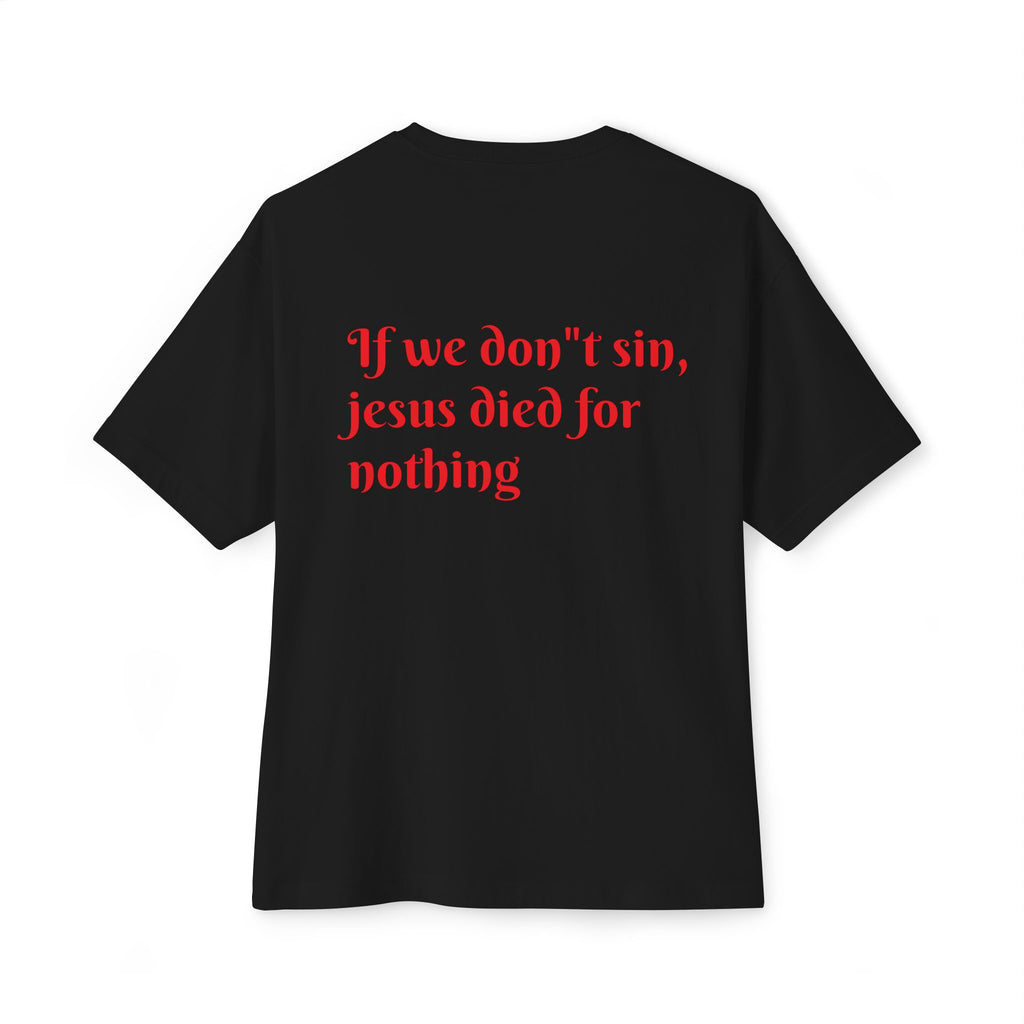 Red Logo Oversized Boxy Tee
