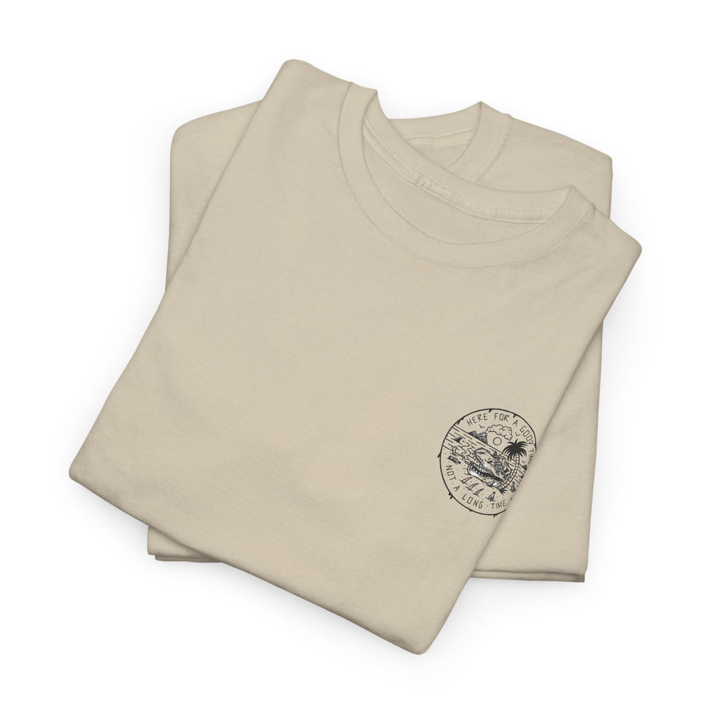 Vintage-Inspired Circular Graphic T-Shirt