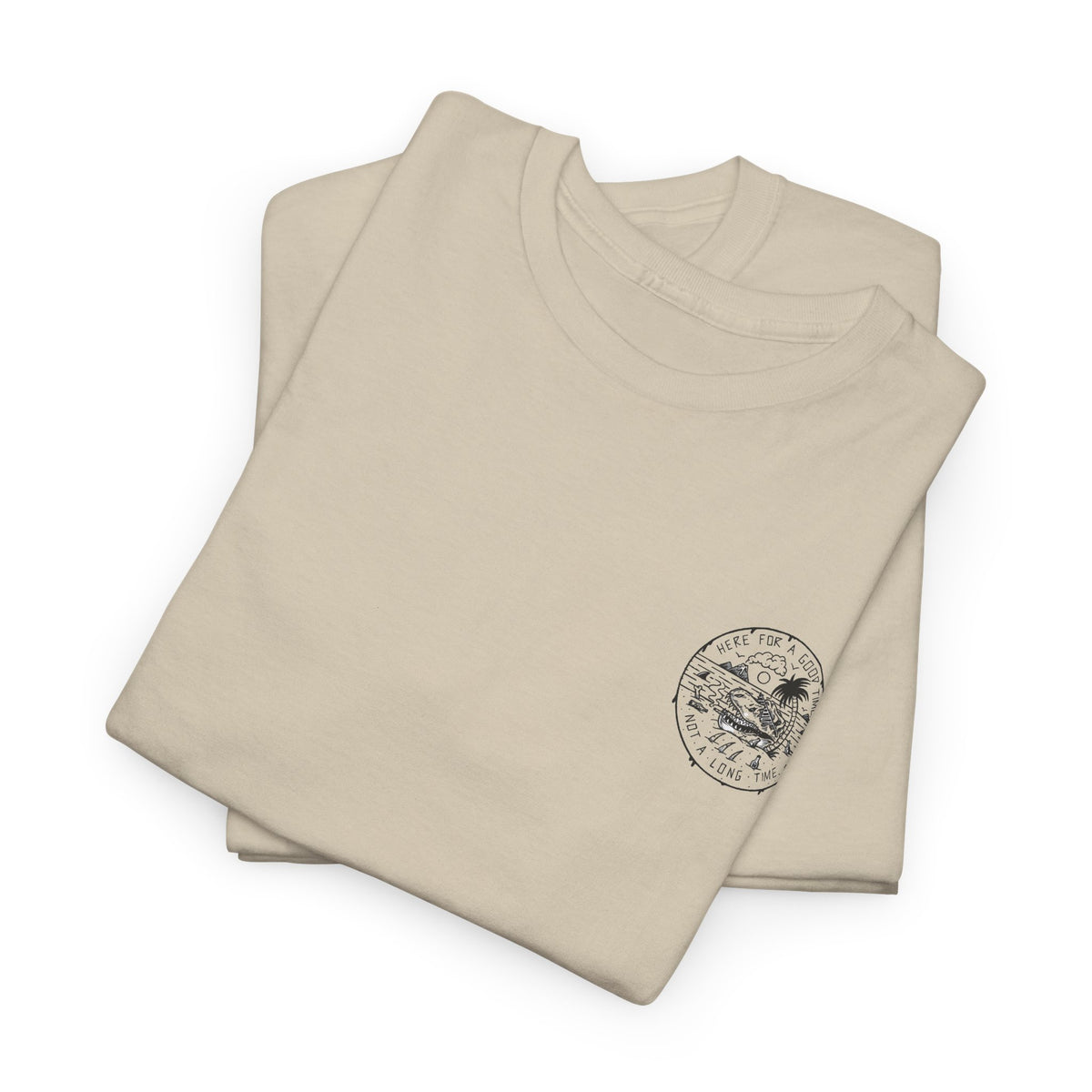Vintage-Inspired Circular Graphic T-Shirt